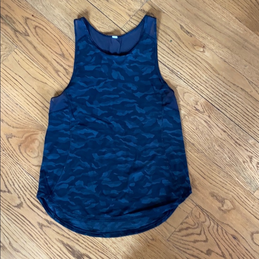 Black an Gray Lululemon Camo Tank